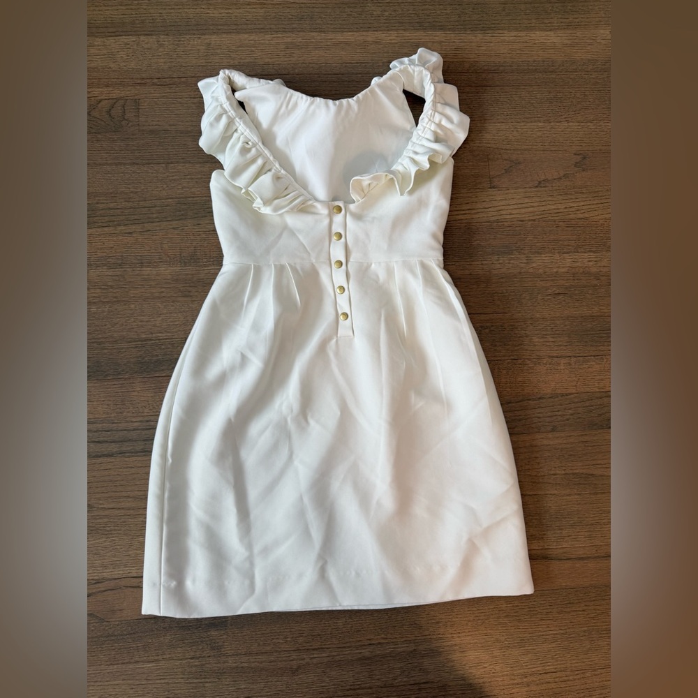 Camilyn Beth Ivory Dress with Ruffle Detail-Size 2 - Picture 6 of 12